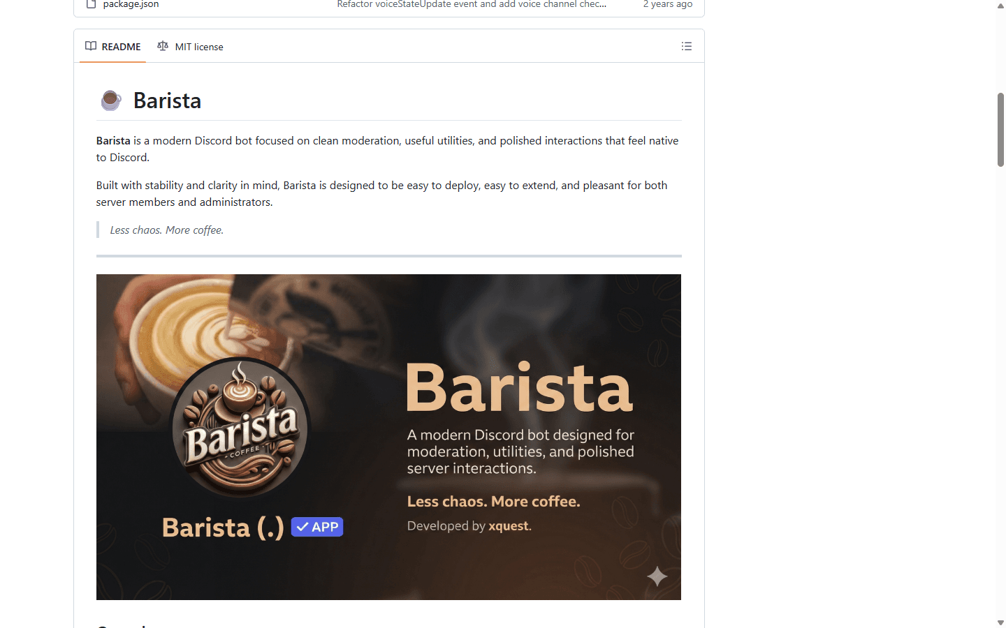 Barista Discord Bot