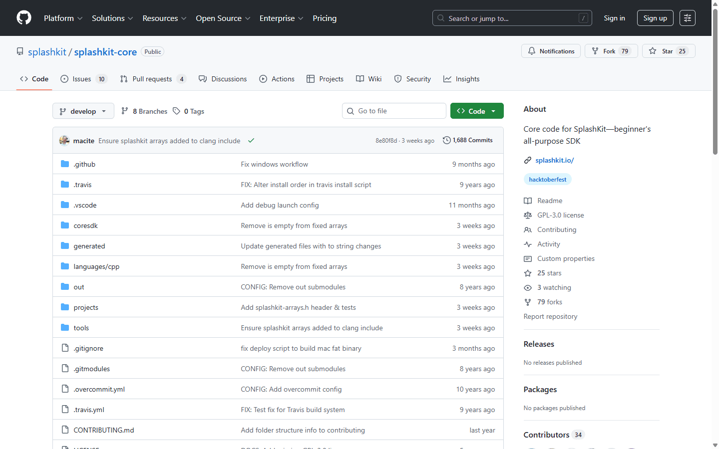 SplashKit core GitHub repository screenshot